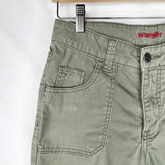 Wrangler Army Green Cropped Cargo Pants 6 - Picture 5 of 8